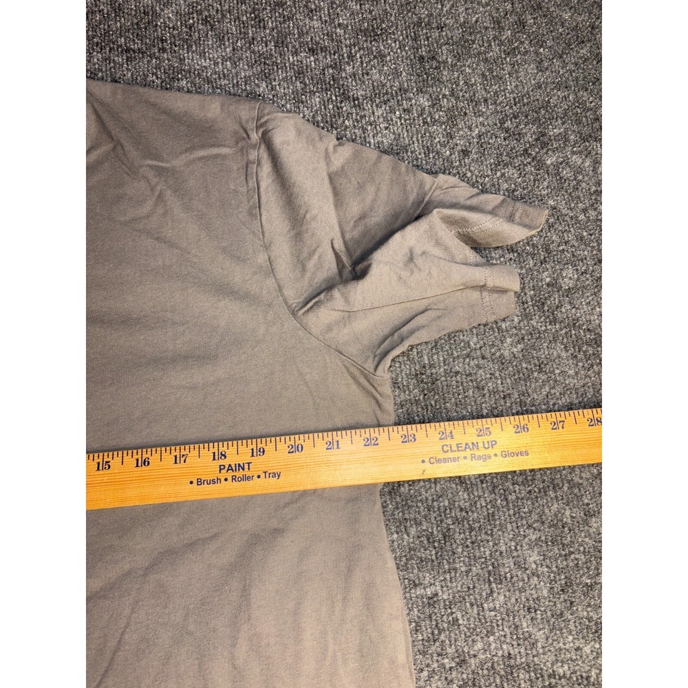 Sean John Tee Shirt Men XL Brown 100% Cotton Orignal Fit Short Sleeve Rib V Neck - Picture 7 of 7